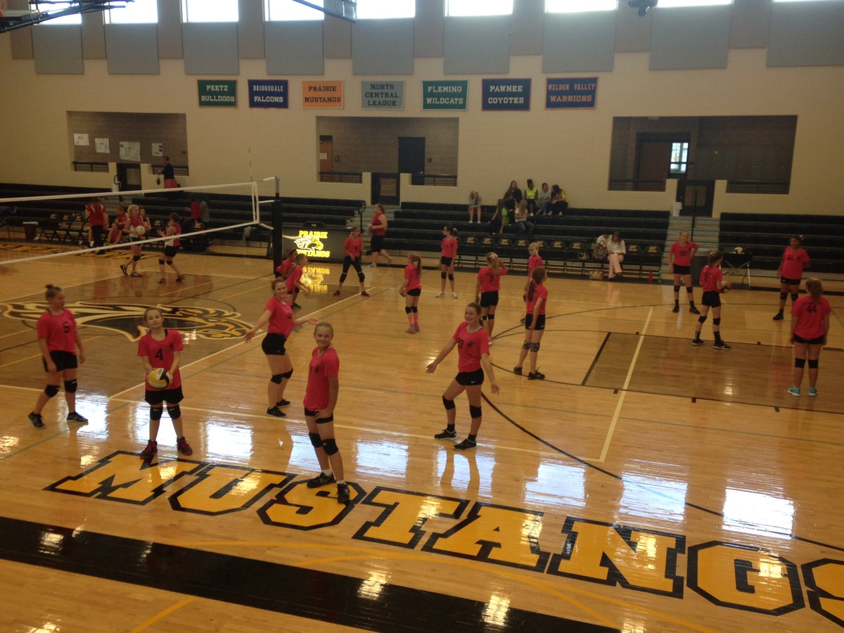 Coach_Andrea_B's tweet photo. Sea of pink #GoPsMustangs https://t.co/p8ni1PDBUz