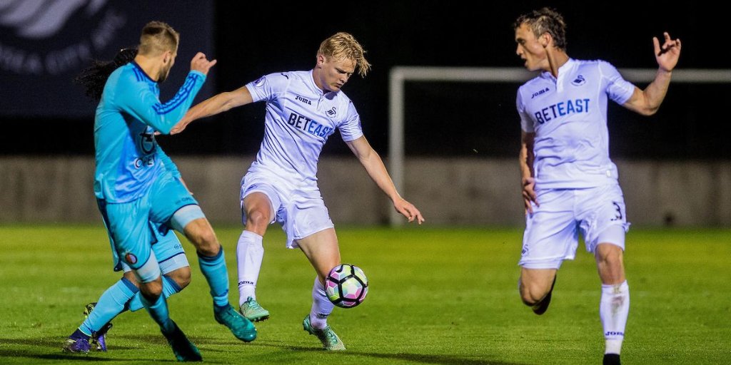 SwansOfficial's tweet photo. ⚽️ 📸 

Snapshots from Landore as #SwansU23s net a famous victory over @Feyenoord in the #PLInternationalCup. https://t.co/hlDzUrZ4xG