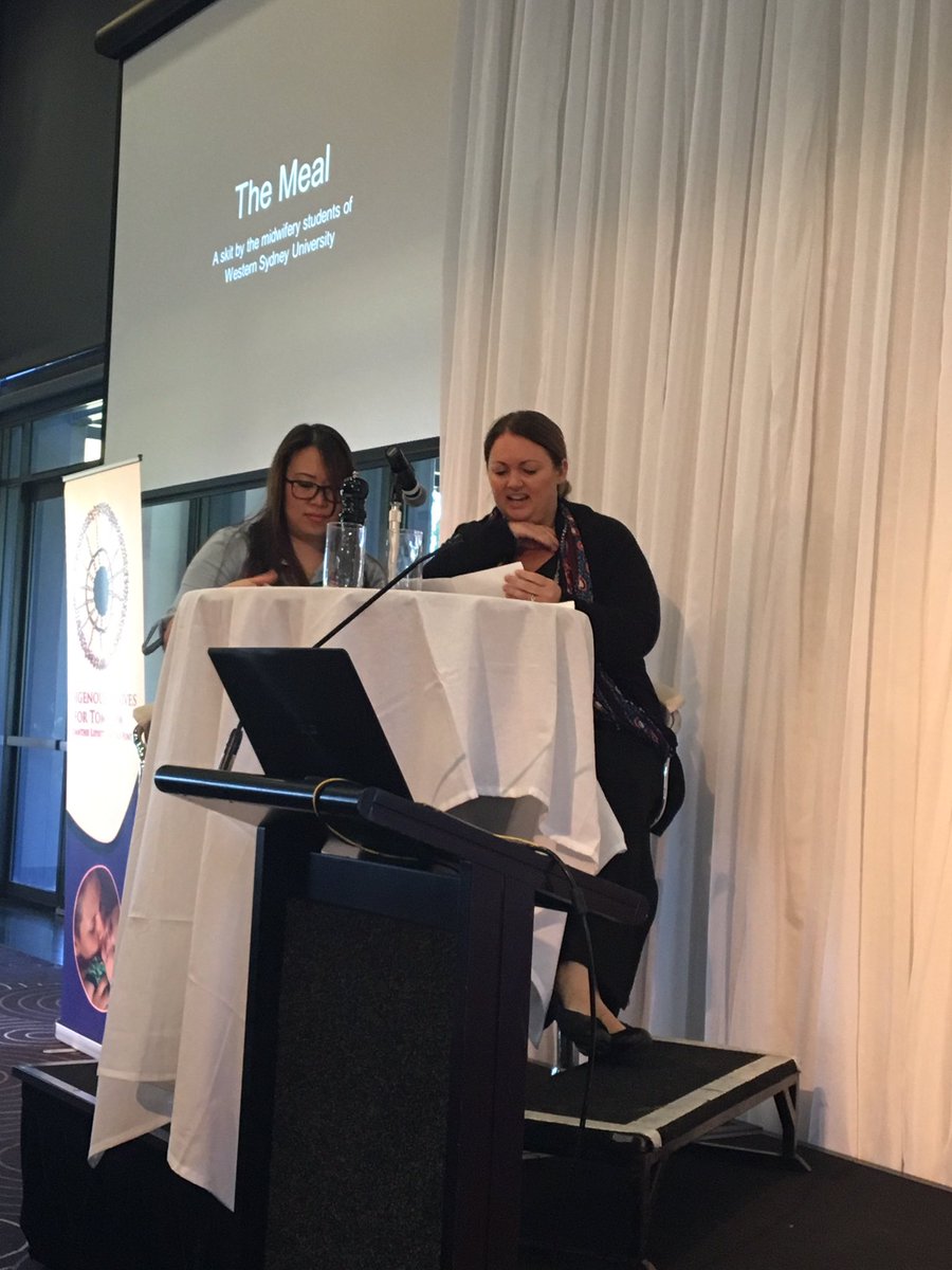 hannahdahlen's tweet photo. The wonderful Western Sydney midwifery students performing. The skit "at least you have a healthy meal" https://t.co/4NMAW1lpFG