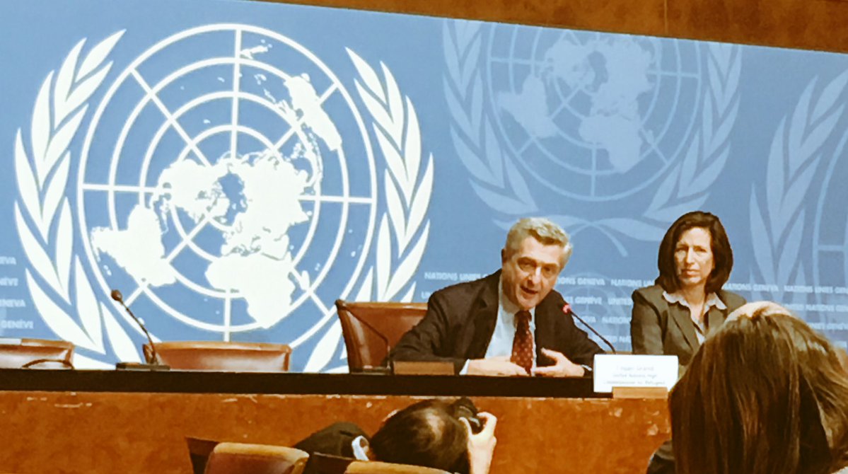 UNHCRUSA's tweet photo. "The United States is the biggest donor to UNHCR + provides the largest no of resettlement places" @RefugeesChief Filippo Grandi #ExCom2016 https://t.co/bEhsHwBsAN