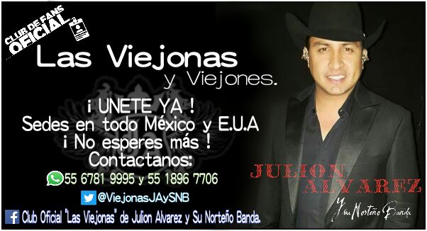 ViejonasEdoMex's tweet photo. No esperes mas y unete al mejor club en apoyo a nuestro hermoso @julionalvarez 😍😘 Tenemos Sedes en toda la república y EUA 👌🎊👇💞 https://t.co/8VOA5FVqcA