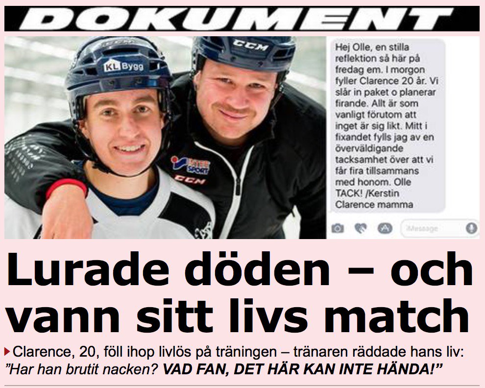 Om livet, som kan vara så skört. <a href="/SiriusBandy/">IK Sirius Bandy</a> ”Han lurade döden – och vann sitt livs match” …-lungraddare2016.story.aftonbladet.se #Sportbladet