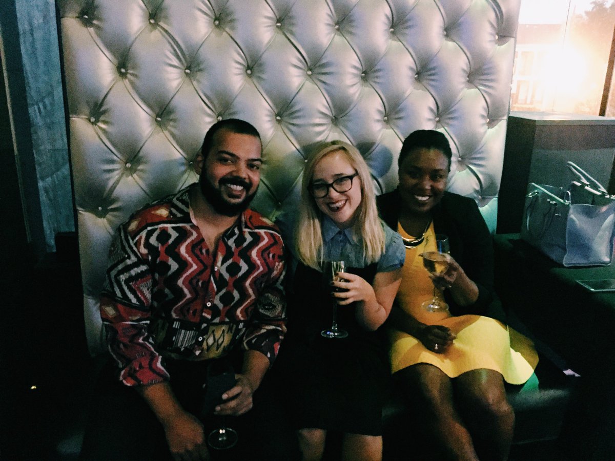 joy_benius's tweet photo. @FelipeMassaPhD look! We found @swaggerwolf and the wine. #womenintech #adalovelace #NOLAtech #nolatechweek https://t.co/vXLnNF6wdJ