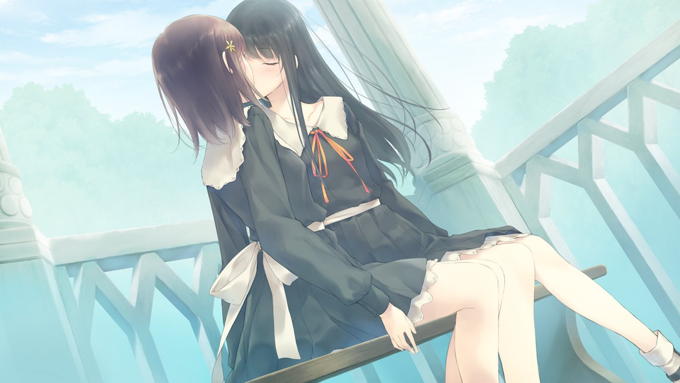 RandomBoard ಮೇಲೆ X: #wallpaper #yuri, #anime girls, #kissing, #Innocent  Grey, #Kousaka Mayuri, #Shirahane Suou  / X