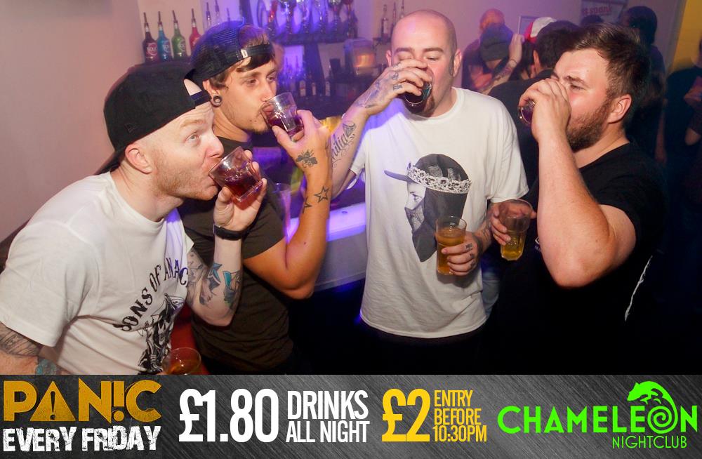 panicsouthend's tweet photo. Keep dancing from 9pm - 3am at PANIC! Every Friday at Chameleon. £2 entry b4 10.30pm. #Southend #Beartooth #21Pilots https://t.co/gMfvfxbxIt