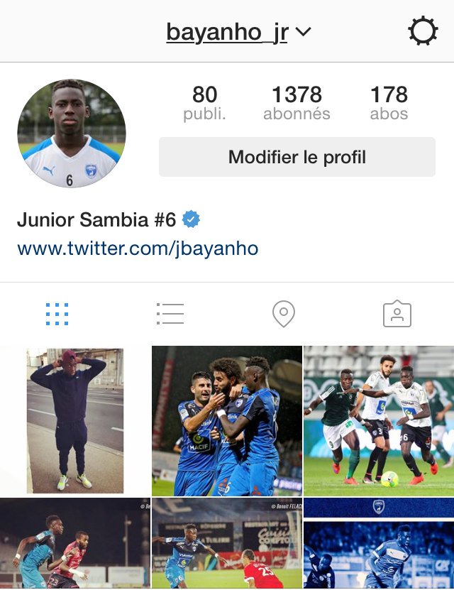FootNetwrk's tweet image. Compte Instagram de @jbayanho certifié ! @DominosLigue2 @CNFC_Officiel