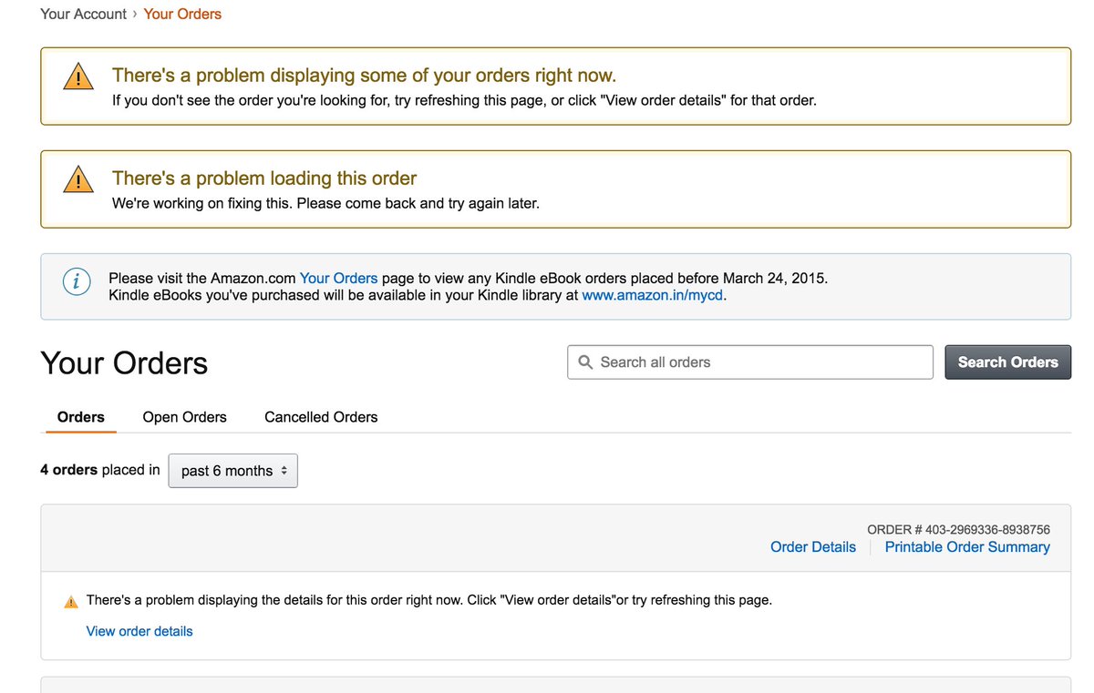 jitendratheta's tweet photo. @AmazonHelp Not able to get the order details https://t.co/4tZihCDMaK