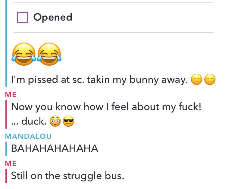 AandBTalk's tweet photo. B still can't type today. Pissed about snapchat filters. #AandBtalk #DuckFilter #BunnyFilter https://t.co/jEmyOLKyZm