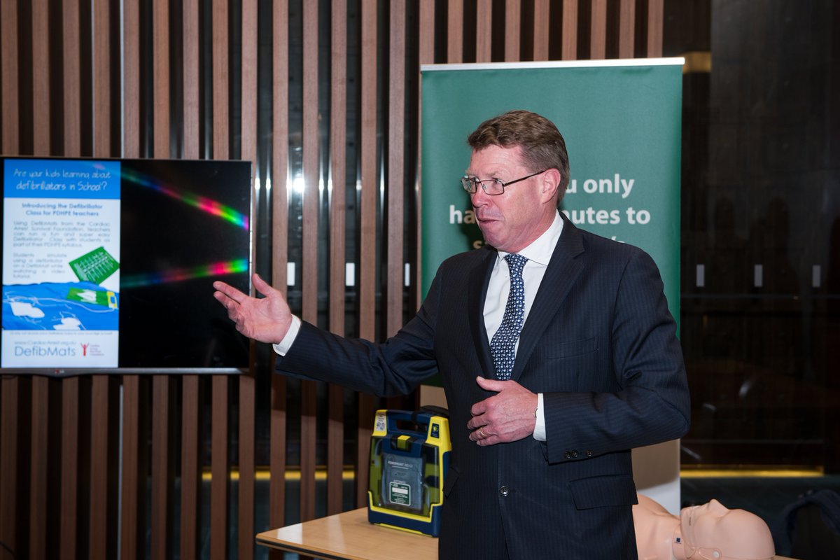 shoctober's tweet photo. Nick Farr-Jones, Patron of the Cardiac Arrest Survival Foundation at our Shoctober media launch at World Square Lobby today. https://t.co/IjLI7Y1rJP