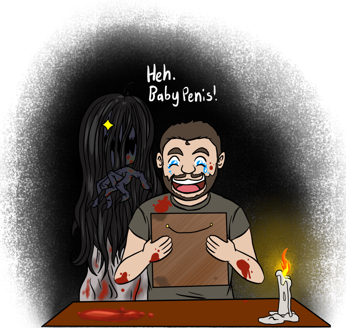 LunaticLunic's tweet photo. The only way @Dryaxx could continue to play Layers of Fear was to stare at a naked baby picture. #qualitystreaming https://t.co/NndcCBYF14