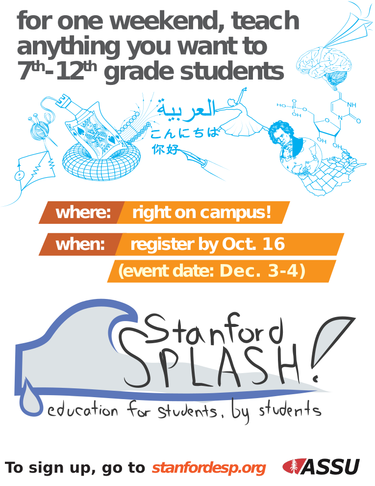 Teacher registration closes October 16th!
Signup to share your passion with middle and high school students!
stanfordesp.org/getinvolved.ht…
