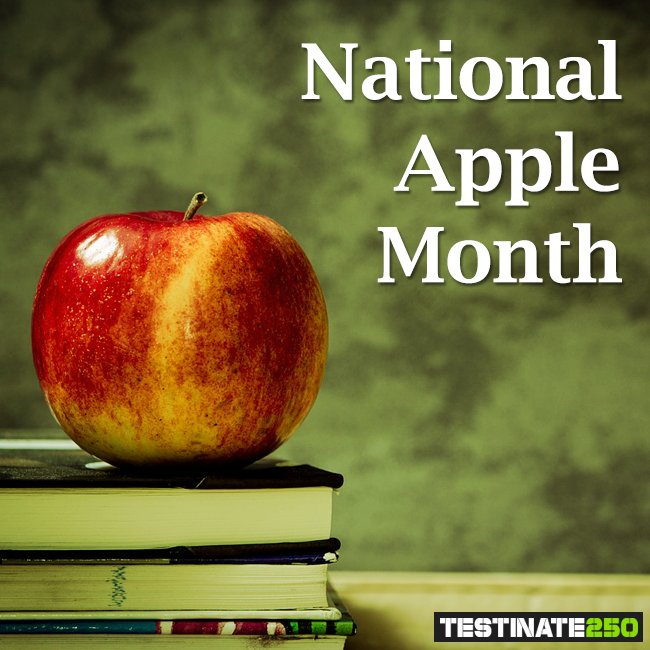 testinate's tweet image. October is #NationalAppleMonth! Celebrate it by promoting and eating #apples, which can also help build #muscles. goo.gl/kEVf23