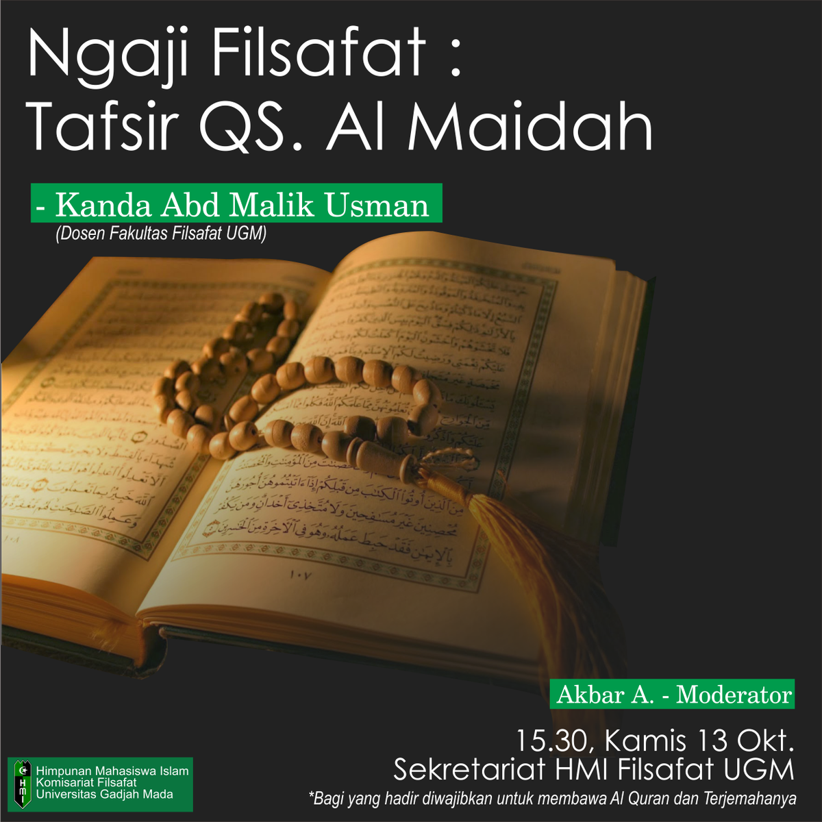 Ngaji Filsafat Kuy bareng Kanda Abdul Malik Usman

#HMIFilsafatUGM #MariBerHMI #Yakusa #IslamProfetik #HMIBulaksumur