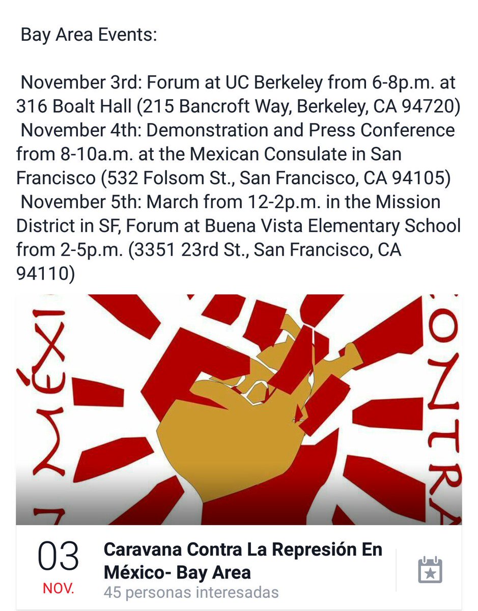 Yosoy132Chitown's tweet image. #Caravanavsrepresión Bay Area 
Berkeley,  San Francisco 
@ichamu33 @puzzleshifter 
vía FB @FrentexAyotziUS