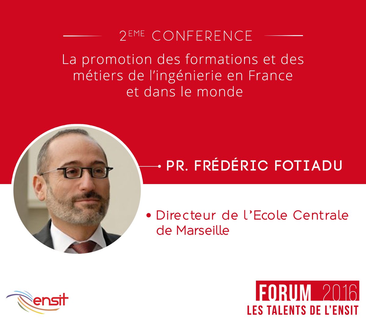 EnsitOfficial's tweet photo. Notre conférencier Pr. Frédéric Fotiadu @ffotiadu 
Lien de l'évènement : https://t.co/RAAmdOscAL   
#ENSITTalents 
#ENSIT #UTICA
#Tunisie https://t.co/XMaRUmIylz