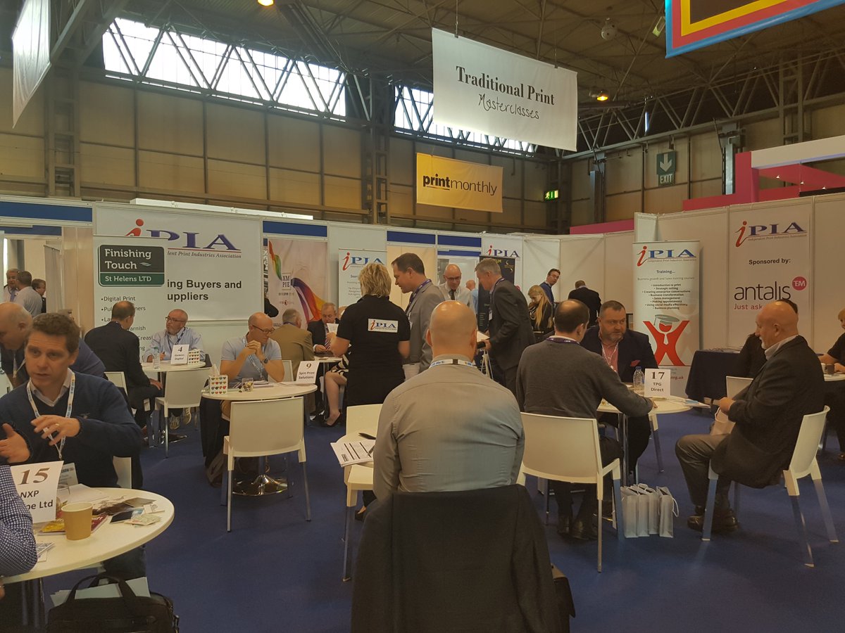 IPIA_org's tweet photo. Meet the Trade Buyer/Supplier is in full flow at the IPIA Trade Services Village @theprintshow #TPS16 lots of great conversations happening. https://t.co/CapkPfrHBb