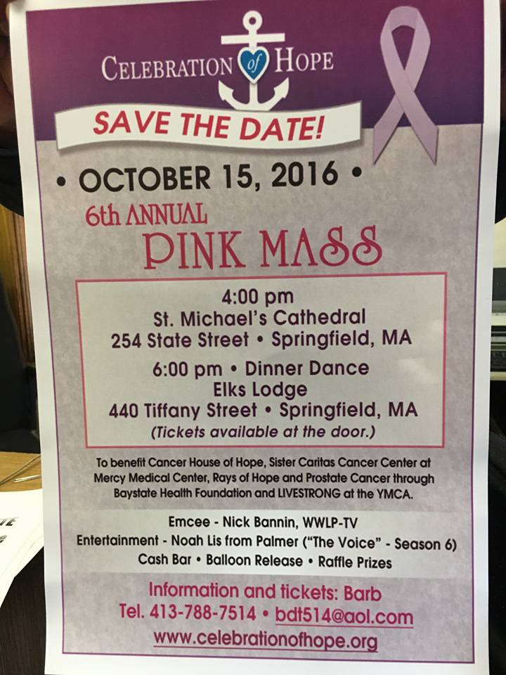 kroro43's tweet photo. A "Pink Mass" for breast and prostrate cancer on 10/15 at St. Michael's Cathedral in #SpringfieldDiocese @iobserve_ @413Tweets https://t.co/UH6467HSoe