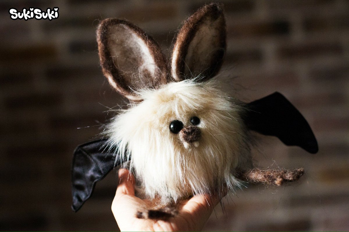 This is little Eno! #batplush #softsculpture #fiberart #needlefelt #bat #batty #halloween #handmade #plush