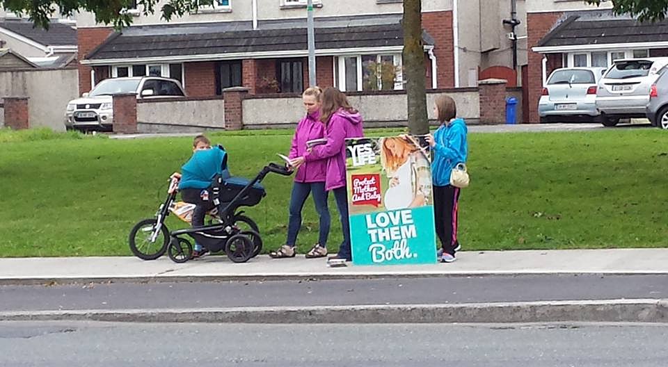 lifeinstitute's tweet photo. #YEStoLIFE  in Navan conversing with people on a one to one, answering questions and concerns, this is what will change hearts &amp; minds https://t.co/GyjhYsZFej
