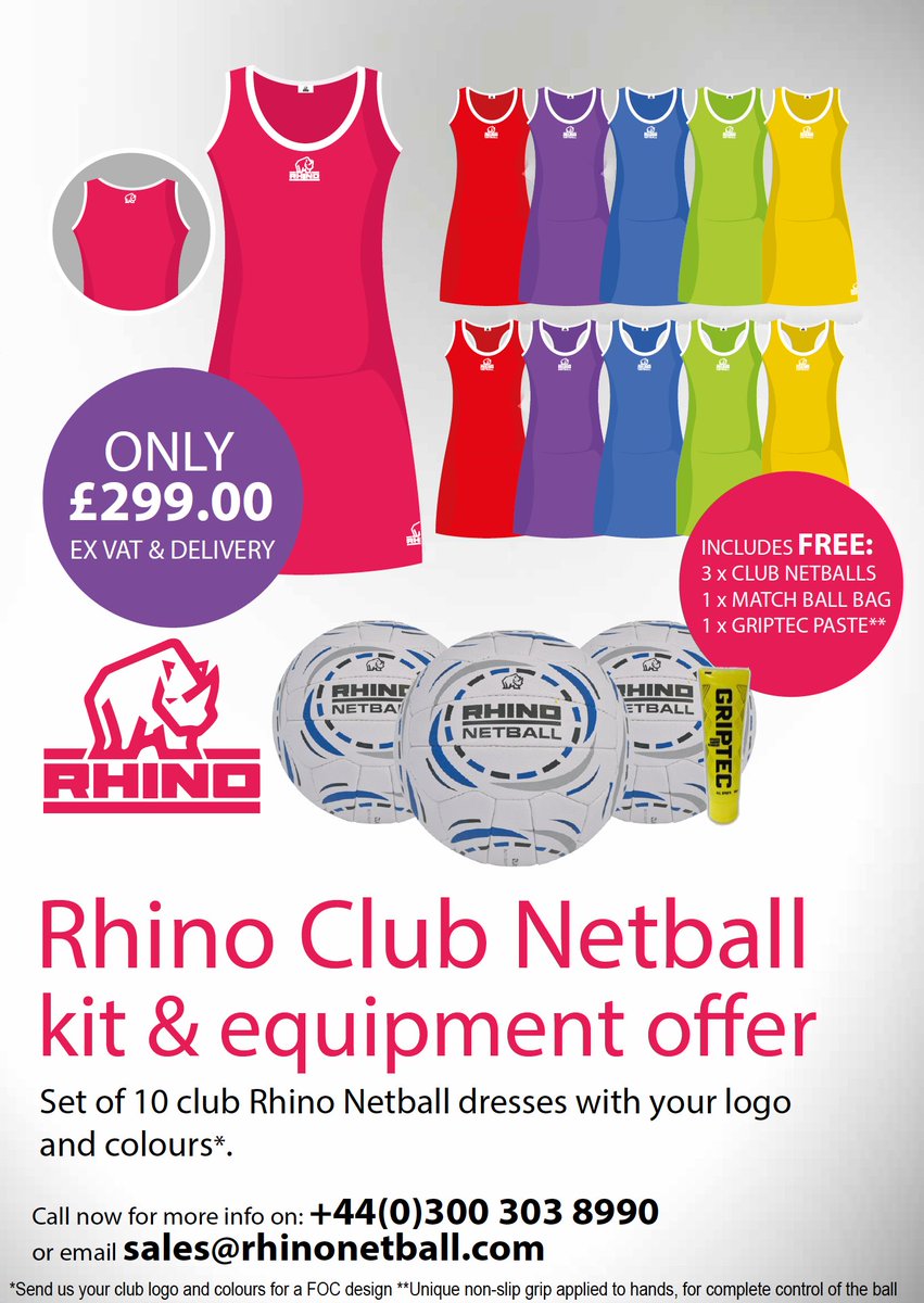 Rhino_Netball's tweet photo. Need some new netball dresses for your team? #netball https://t.co/EkXs1SNUCJ