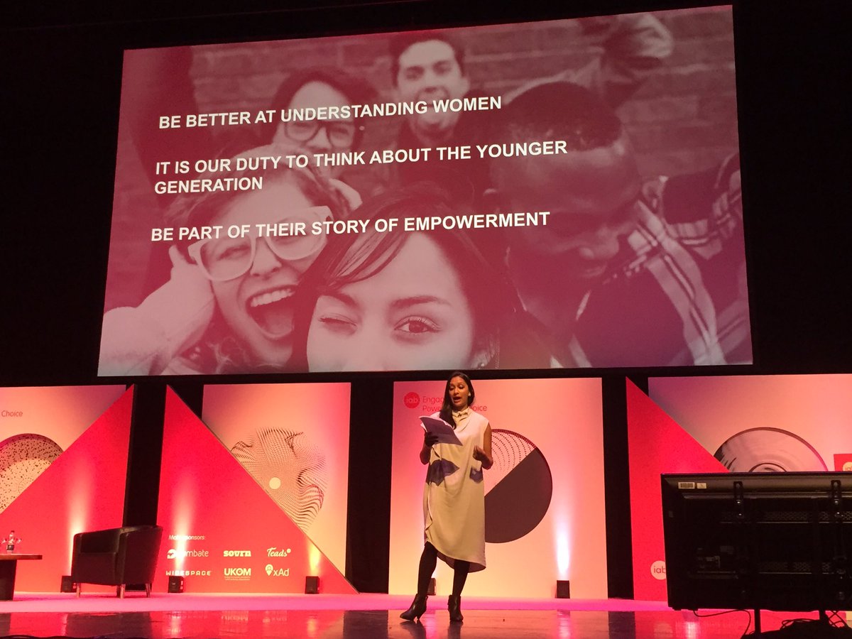yahoobusinessuk's tweet photo. Be the brand that lifts women up &amp; builds their confidence, and you will be the game changer @poornabell #IABEngage https://t.co/s02k3u47rY