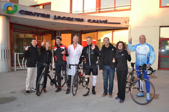 FondationHopale's tweet photo. Le défi de Ronny, amputé de la jambe qui relie l’Allemagne à l’Angleterre à vélo, maladie #Charcot #prothèse #hopale https://t.co/das5b8ypOM https://t.co/QaIgcR38i3