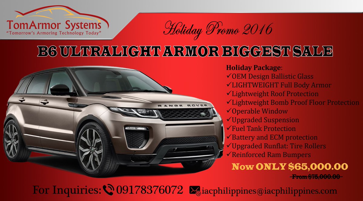 TATTArmor's tweet image. Get armored #armoredcars #bulletproof #holidaypromo