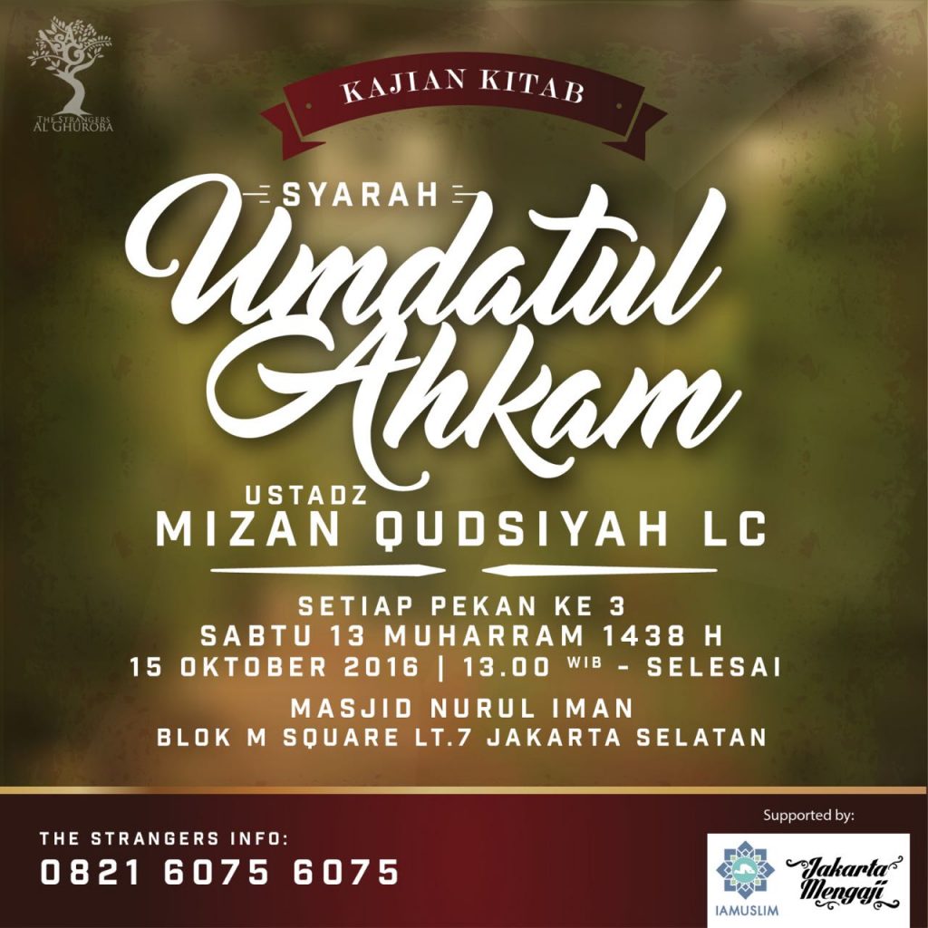 Kajian: Kitab Syarah Umdatul Ahkam (Bab Thaharah Lanjutan)
Read more: thestrangersalghuroba.com/4455-kajian-ki…