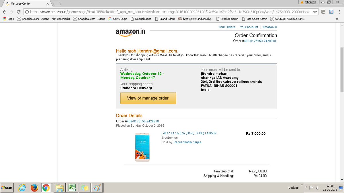 chandan78598645's tweet photo. @amazonIN @JeffBezos Hi Kindly check attached details. and fulfill my order asap... https://t.co/OH05H8kd45