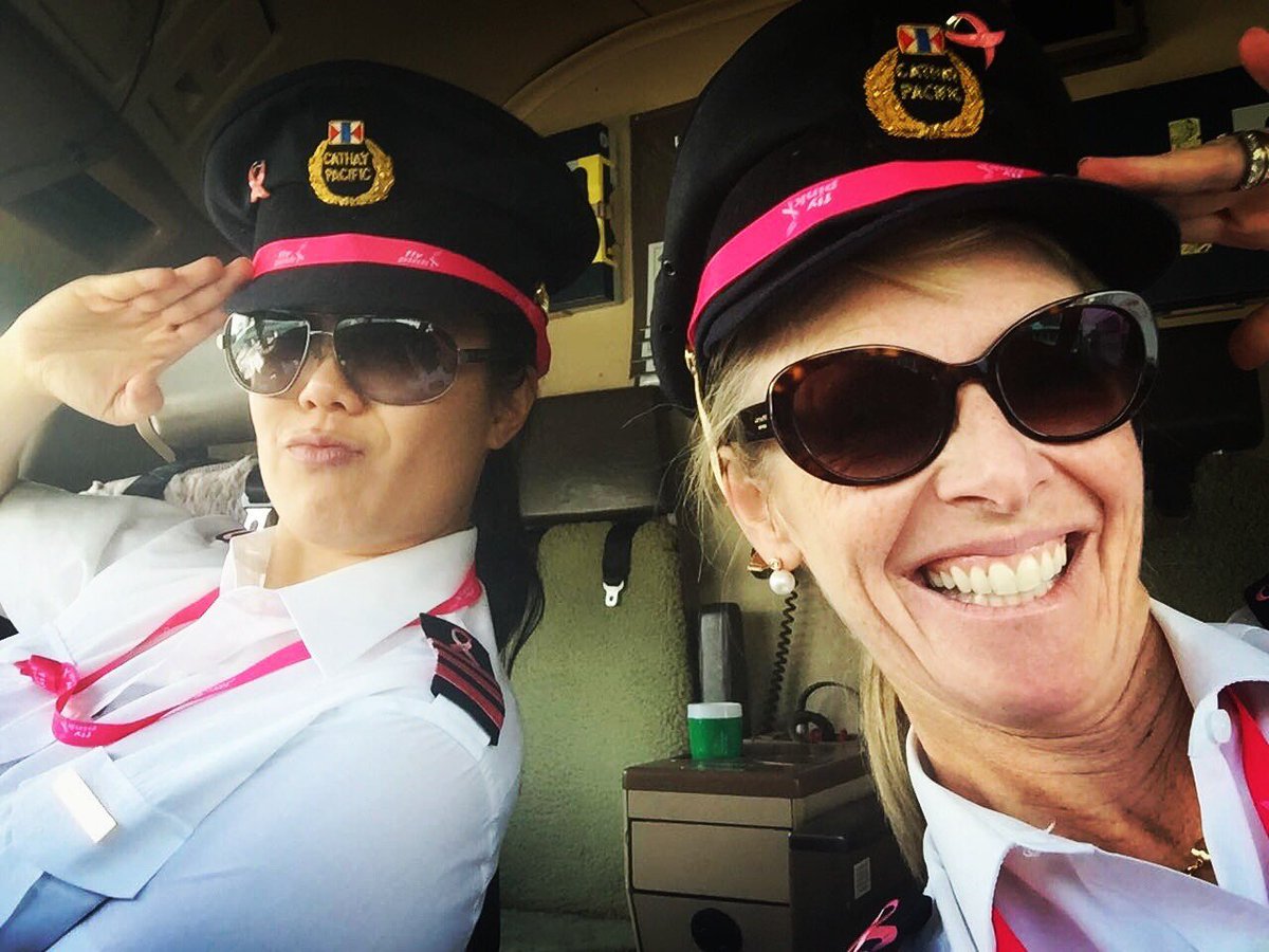 CXFlyPink's tweet photo. #CXFlyPink initiative is now in full flight for the month of October - get aboard! #HKBCF #flypink https://t.co/Os3D87eoJo
