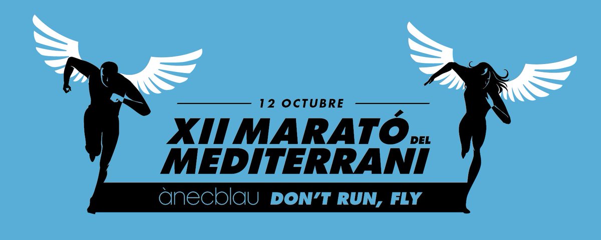 anecblau's tweet photo. Som superfans del #QuackRunning i patrocinem la XII Marató del Mediterrani que es celebra avui entre Castelldefels-Gavà. DON'T RUN, FLY! https://t.co/AJFHtim7UD