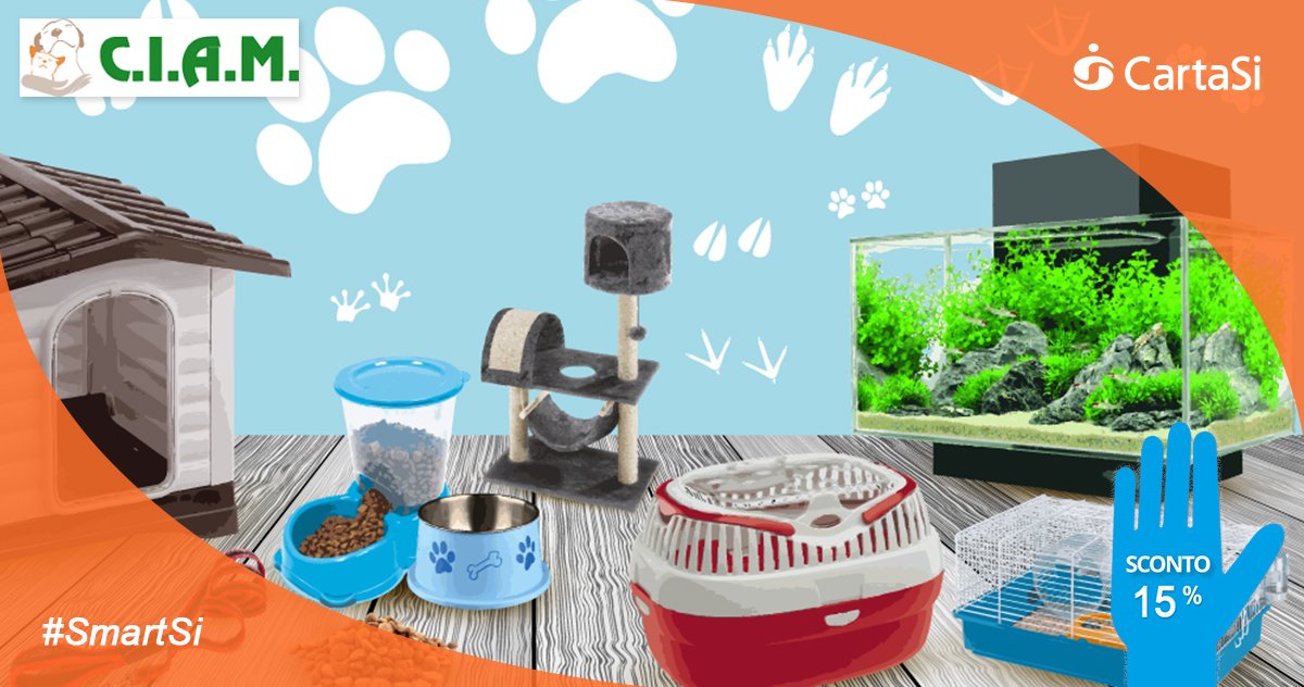 CartaSi's tweet photo. Con #SmartSi e #CIAM ti prendi cura dei tuoi amici animali! Ricevi il tuo Sconto Differito del 15% entro il 30/11. https://t.co/9PlpGuc3Uj https://t.co/FChOb24gUc