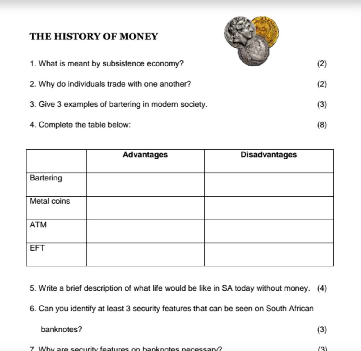 nolwazi oers on twitter great worksheet on history of money gr7 ems https t co t8j3fqj4vr oer https t co jyzgf9k3yh twitter