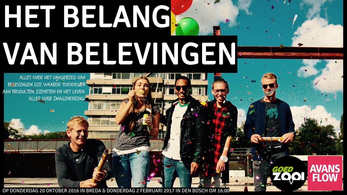 Wil jij meer leren over #imagineering? Kom dan naar de lezing van <a href="/Goedzooi/">Goedzooi</a> en @AvansFlow op 20 oktober goo.gl/GNwBtI #Avans