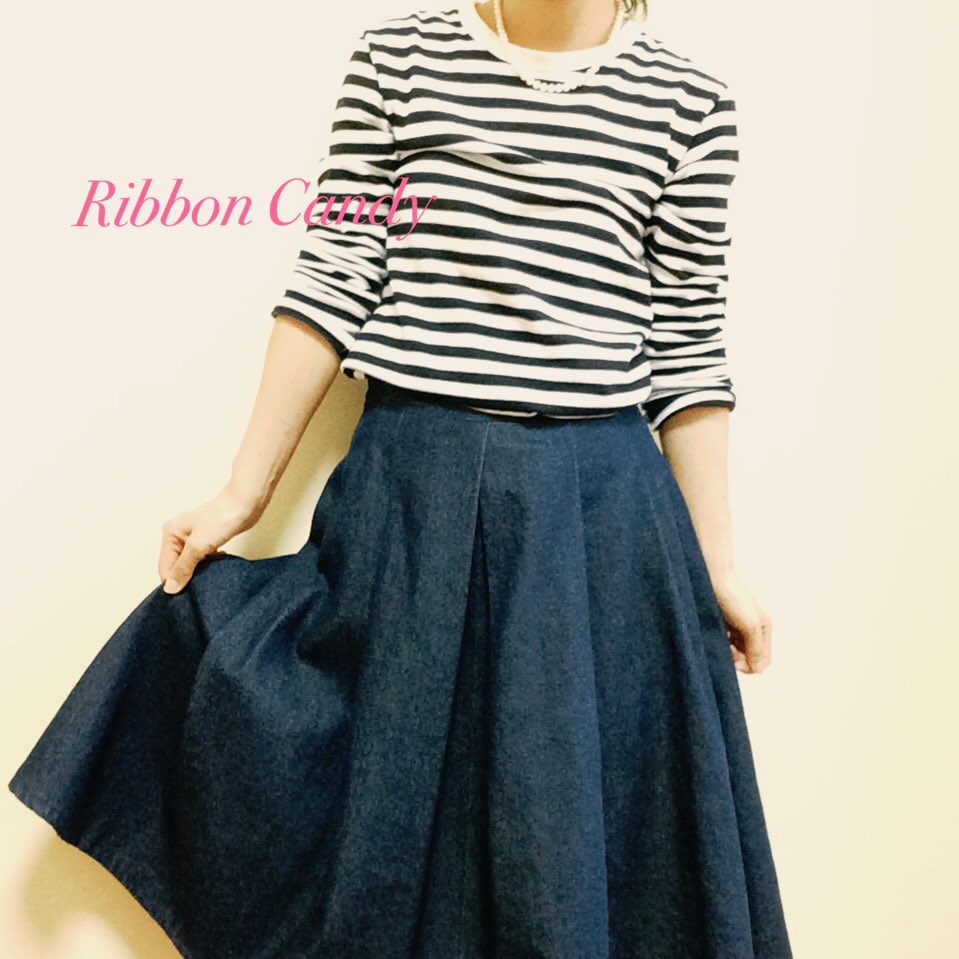 大阪堺市和泉市ハンドメイドソーイング洋裁教室 ameblo.jp/ribboncandyrib… #ソーイング教室 #洋裁教室 #ハンドメイド #手作り #ミモレ丈スカート #型紙