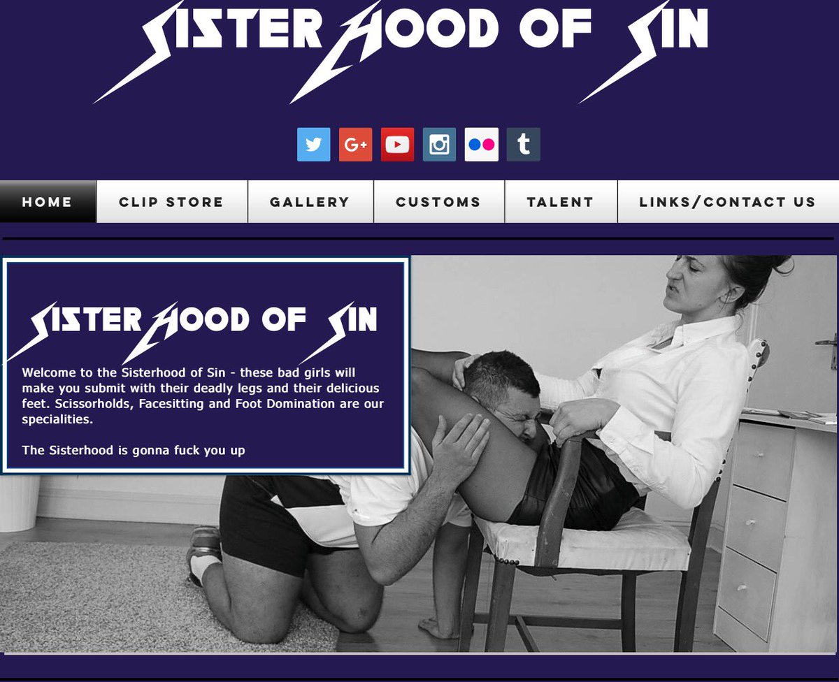 SisterhoodoSin's tweet photo. It's here...
#facesitting 
#scissorhold
#footdomination 

Follow and RT @SisterhoodoSin 

https://t.co/ZT2ch4LRlZ 

😈😈😈 https://t.co/BxZh4Mgh26