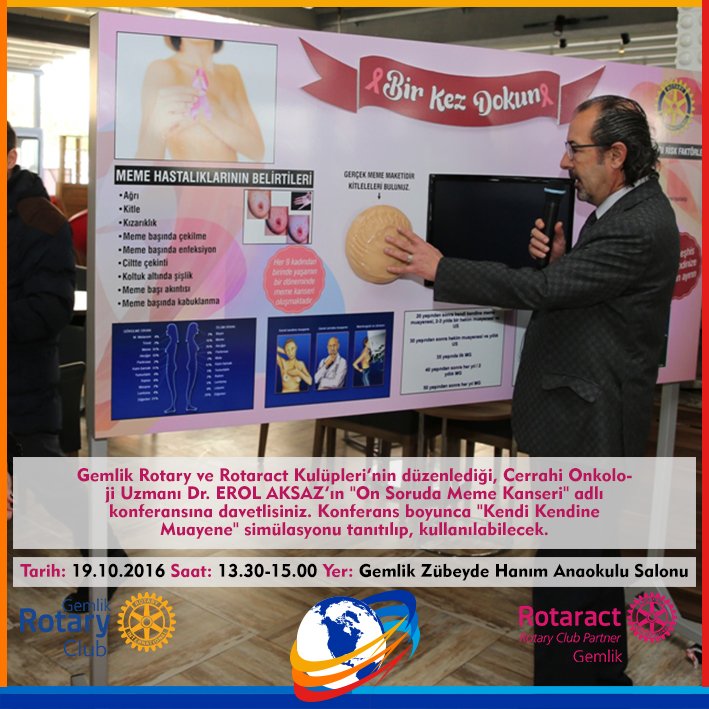 Cerrahi Onkoloji Uzmanı Dr. Erol Aksaz'ın  "On Soruda Meme Kanseri"  adlı konferansına davetlisiniz.