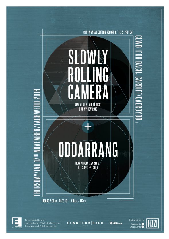 Double headliner <a href="/SRCband/">SlowlyRollingCamera</a> + <a href="/Oddarrang/">Oddarrang</a> play <a href="/ClwbIforBach/">Clwb Ifor Bach</a> Thurs 17th Nov / Tix online: ow.ly/897d3055loX or from <a href="/spillersrecords/">SPILLERS RECORDS</a>