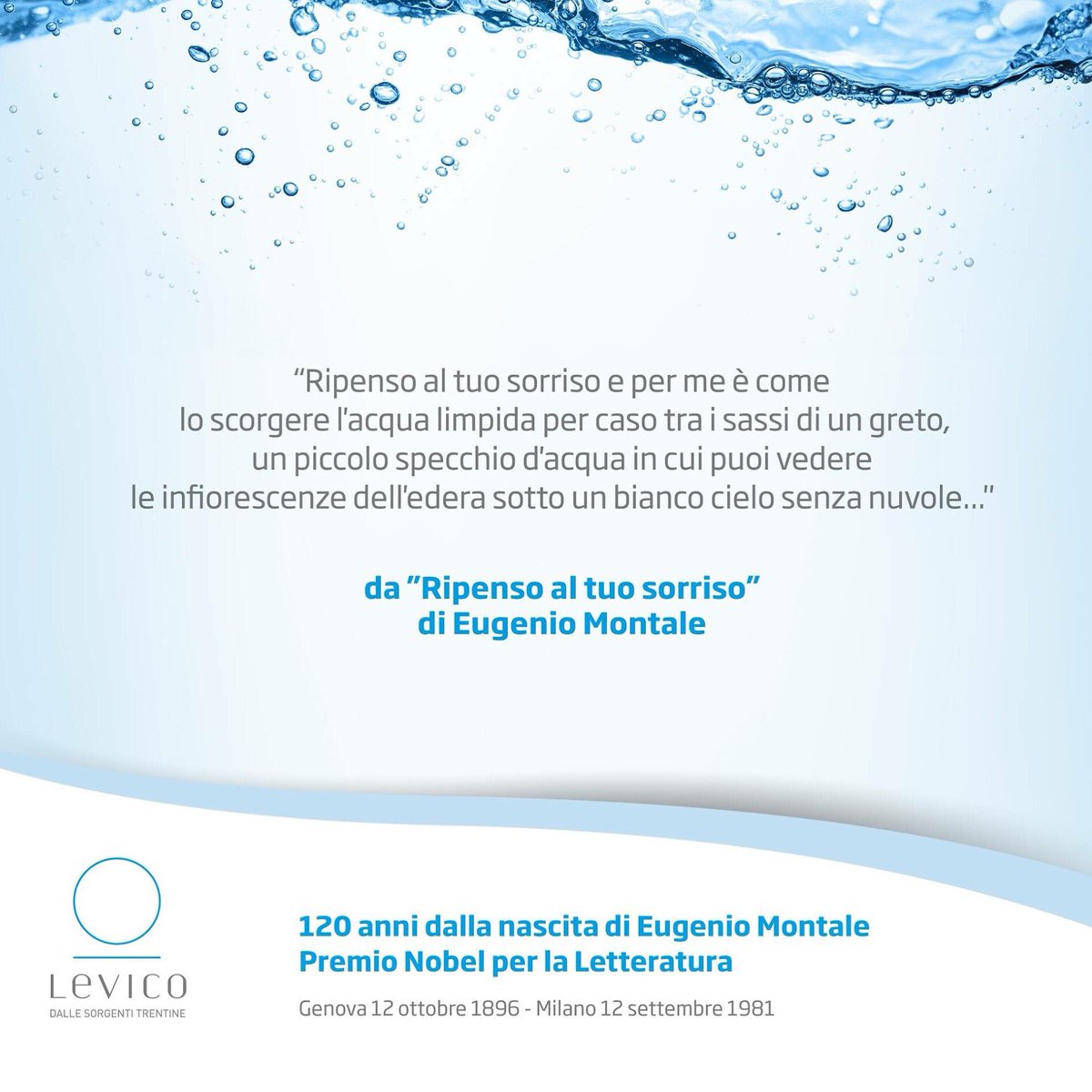 AcquaLevico's tweet photo. Un piccolo omaggio a #EugenioMontale a 120 anni dalla nascita. https://t.co/OITQas8We9