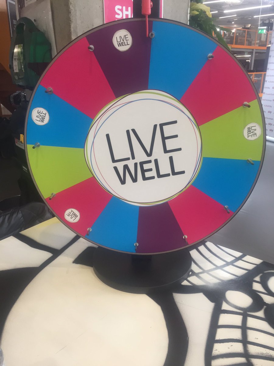 Georgiaopeters7's tweet photo. Ready to rock and roll with the Live Well Wheel #skyatleedsdock #lifeatsky @Gatherandgather @ZieroldAnnabel #spintowin https://t.co/7d8bLrwBk7