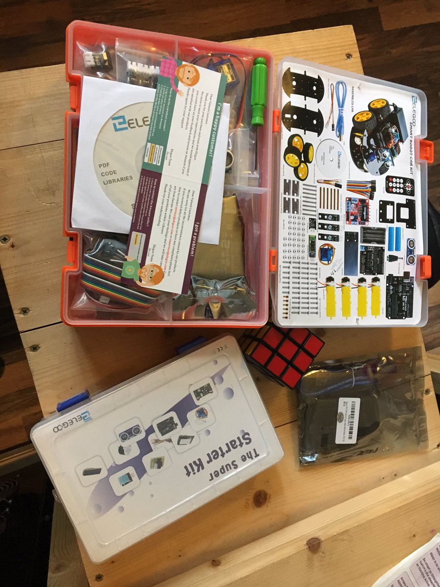 jem72's tweet photo. Lots of goodies arrived in time for @coderdojoLD next weekend. https://t.co/a80cXNkv8M