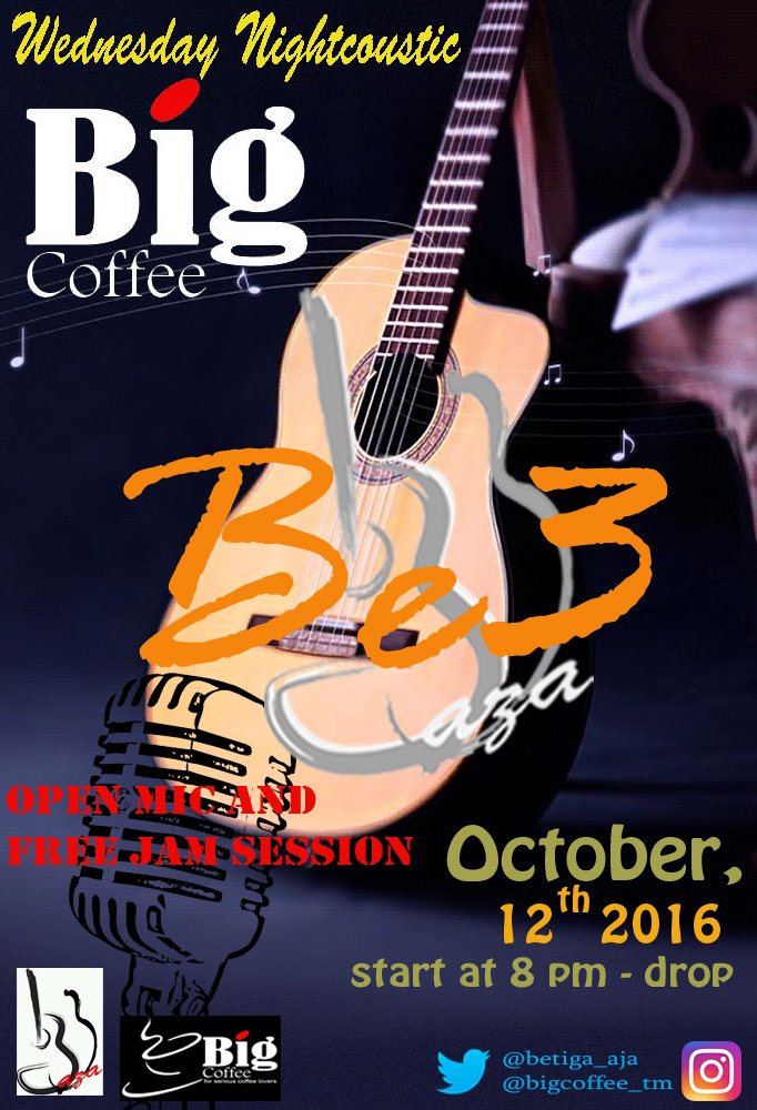 Kembali lagi malam ini ada <a href="/betiga_aja/">betiga_aja</a> yang mencoba menghibur dan berbagi nada kembali <a href="/bigcoffee_tm/">Big Coffee</a> at 08.00 pm till drop