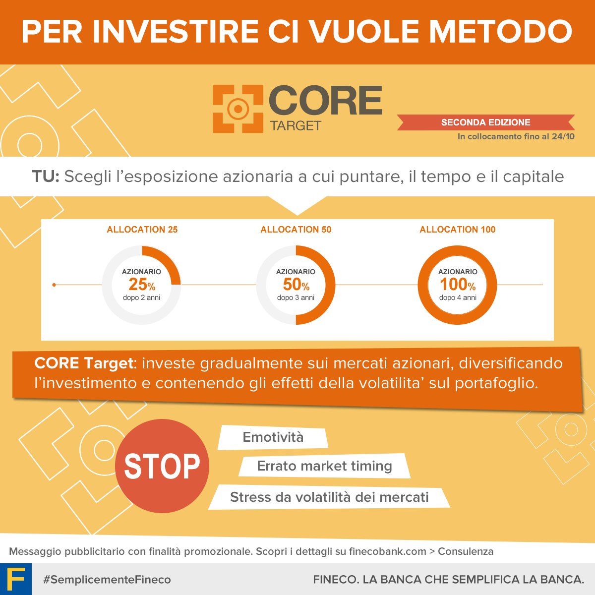 FinecoLive's tweet photo. #CoreTarget #Fineco ti porta a destinazione.
In collocamento fino al 24/10, scopri i dettagli: https://t.co/FfHP13z2IV https://t.co/vqHrGMGUDx