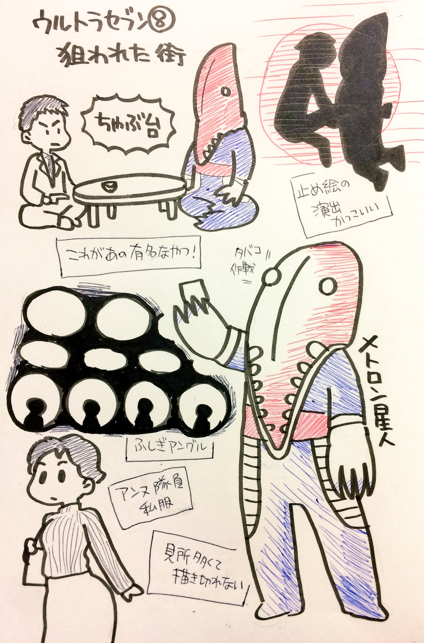 توییتر くまみ در توییتر ウルトラセブンの怪獣をみた順に描く 狙われた街 メトロン星人 ちゃぶ台 もっと混沌とした話かと思っていたんですが セブン最後にきっちり必殺技で倒すし 夕日の決闘かっこいいし なんかすごく よかった T Co Yaxhtnupi4