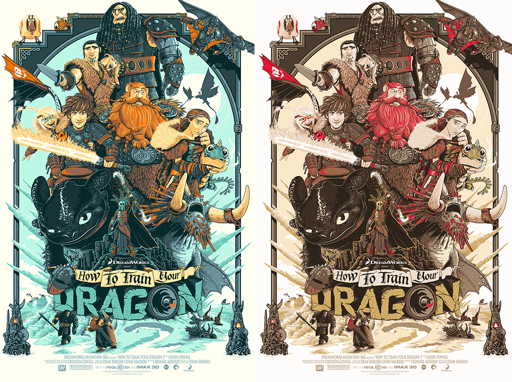 Geek_Art's tweet photo. Patrick Connan / @BarbarianFact How To Train Your Dragon 2 prints are now available on @HeroComplexArt ! https://t.co/GedoHgWJ3i https://t.co/yyaNJP0AyL