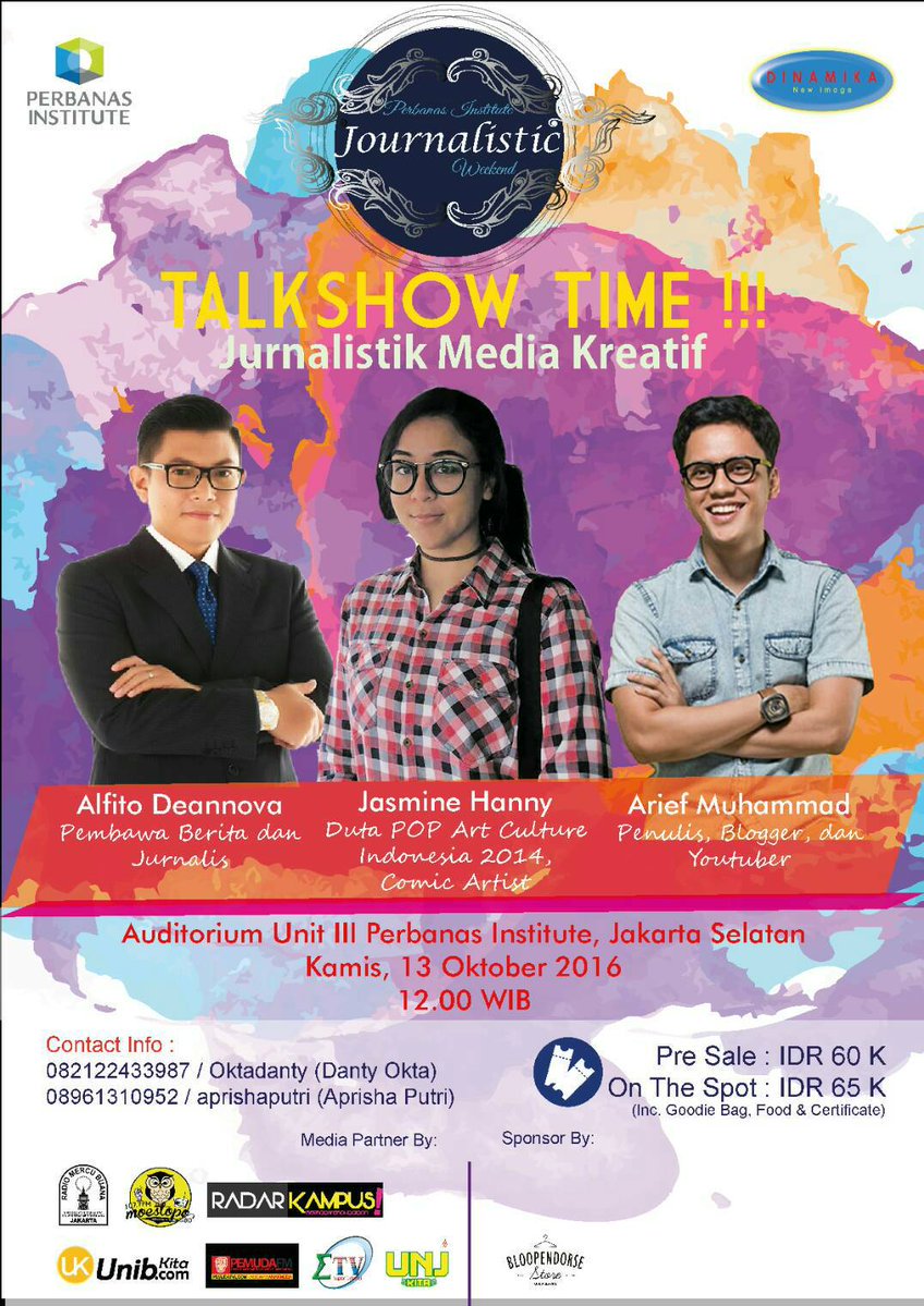 Rekan buana mau jadi jurnalistik yang super kreatif dateng yuk ke Talkshow Time <a href="/PJW_DNI/">PJW 2017 by DNI</a> tanggal 13 Oktober 2016
