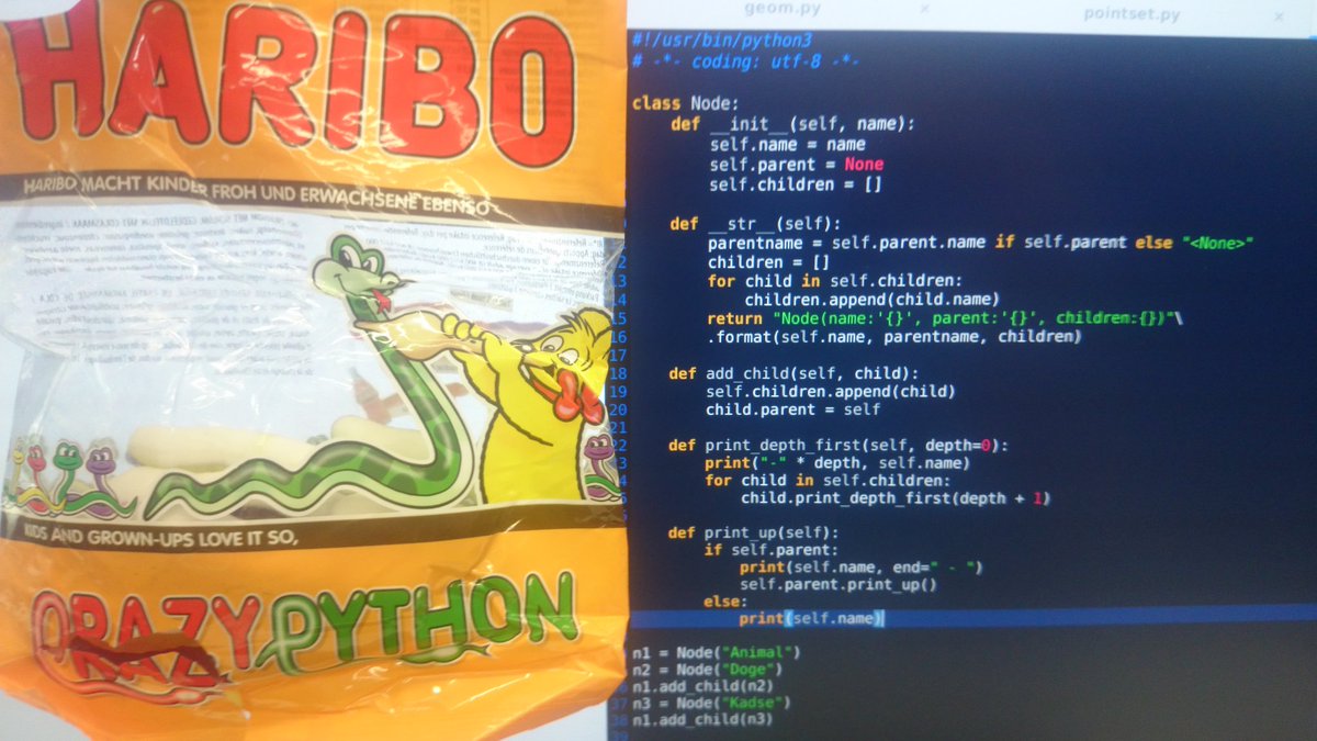 cobaltlazuli's tweet photo. Python *is* crazy!
#PythonKurs https://t.co/H7t8DBz2EU