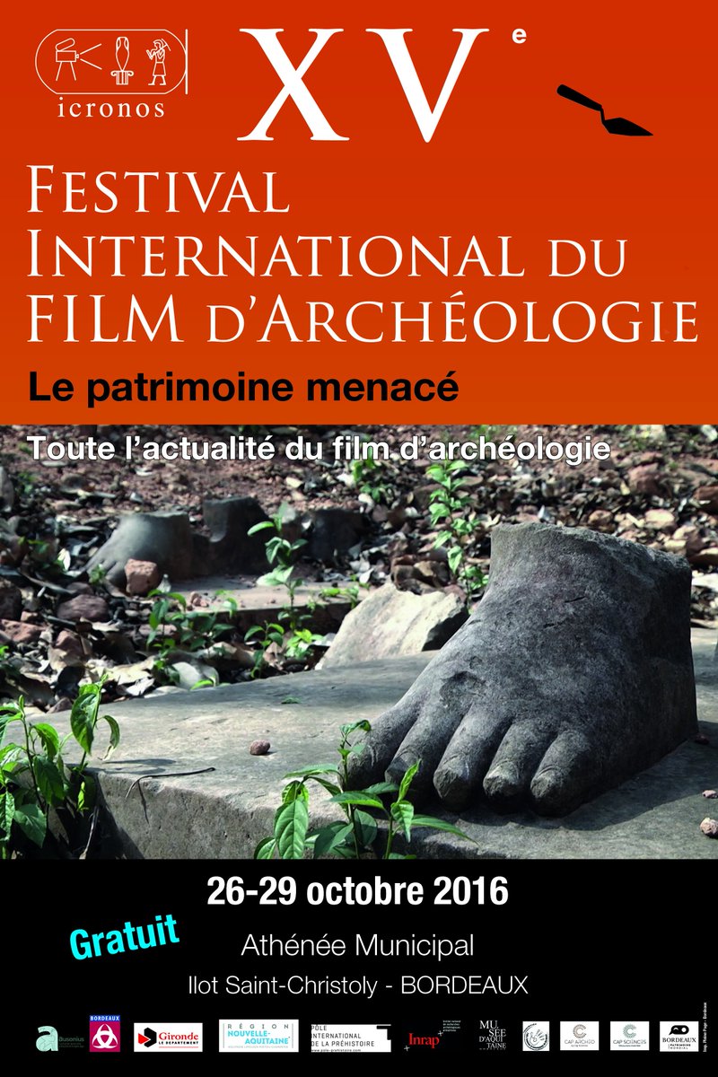 icronosafifa1's tweet photo. Le XVe Festival International du Film d'Archéologie de Bordeaux-ICRONOS aura lieu du 26 au 29 octobre à l'Athénée municipal! Entrée gratuite https://t.co/KoS3bBu3pd