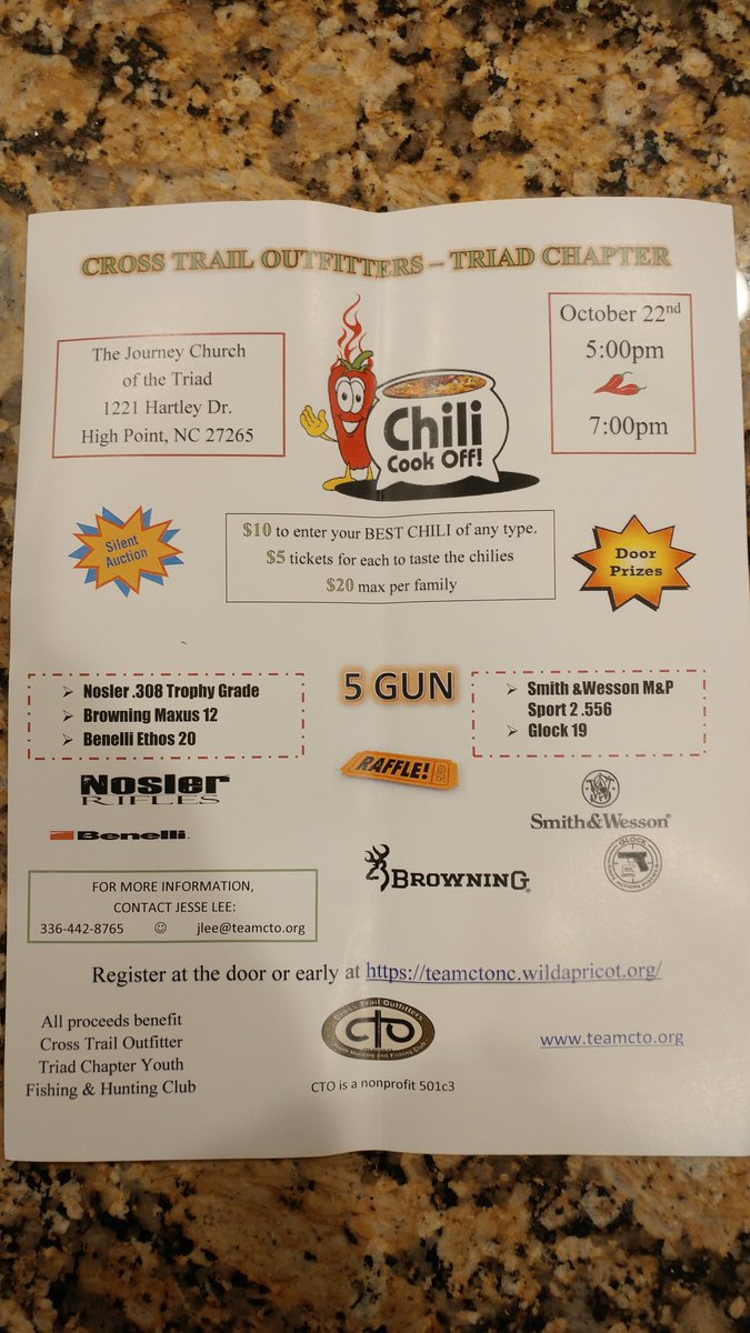 <a href="/F3HighPoint/">F3HighPoint</a> <a href="/F3HighPockets/">F3 High Pockets</a> <a href="/F3Greensboro/">F3 Greensboro</a> Upcoming Chili Cook Off hosted by City Slicker from the JTown AO. Come out and show your support!