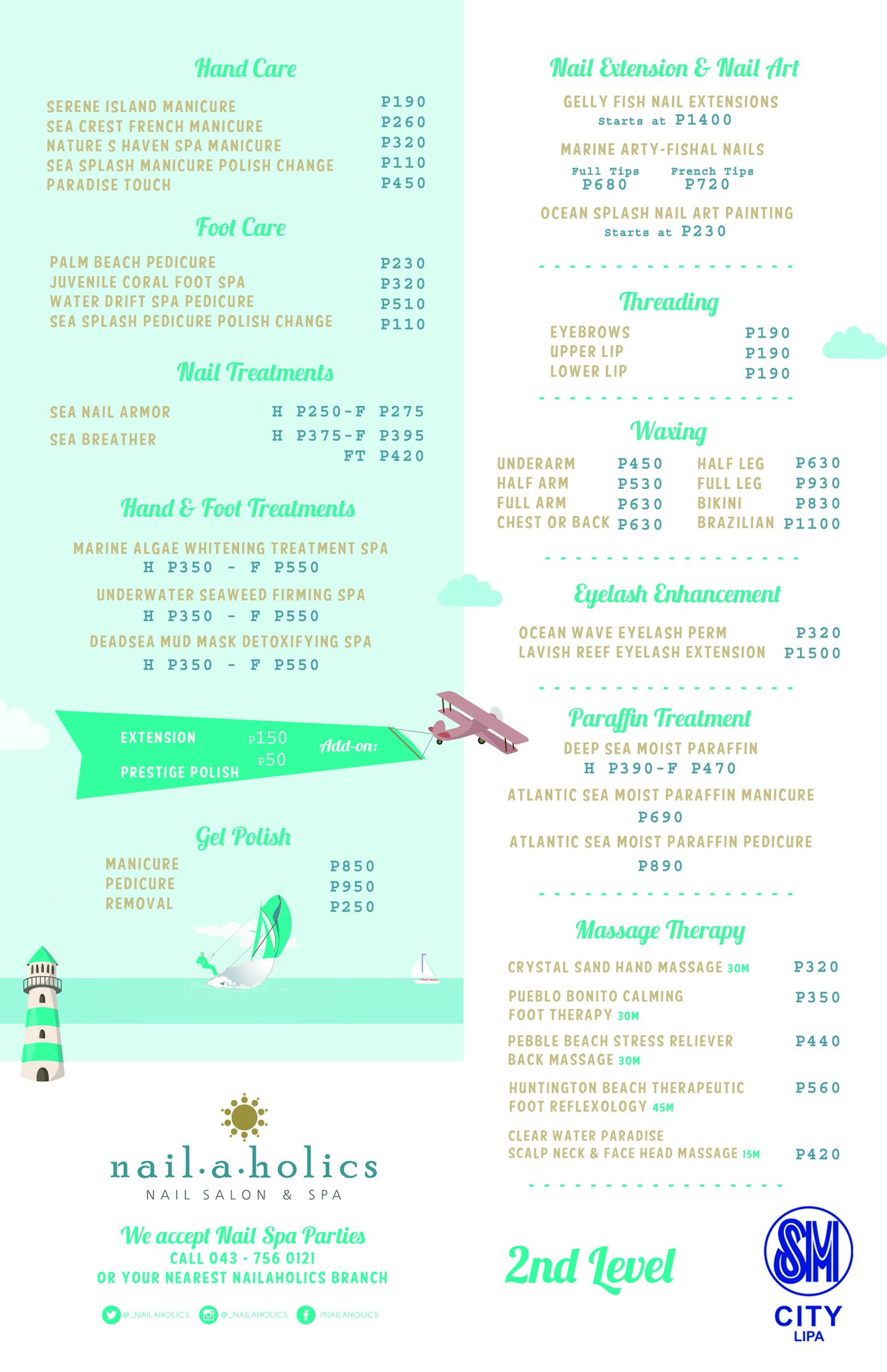 SM City Lipa on Twitter and visit Nailaholics Nail Salon and